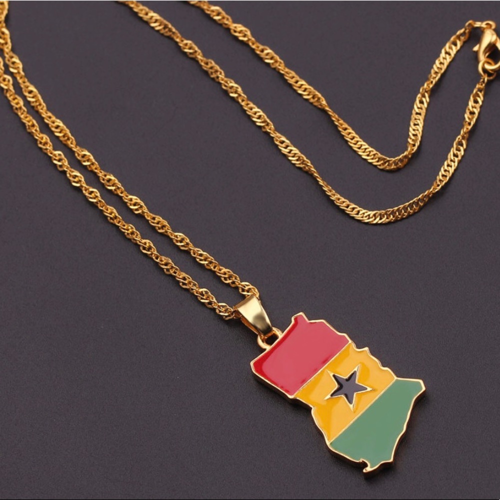 Dominican Republic Flag & Map Necklace - Picture 6 of 6